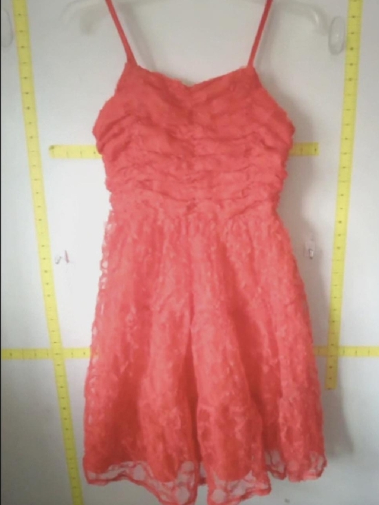 Kersh Other - Kersh Coral Lace Smocked Bodice Dress
